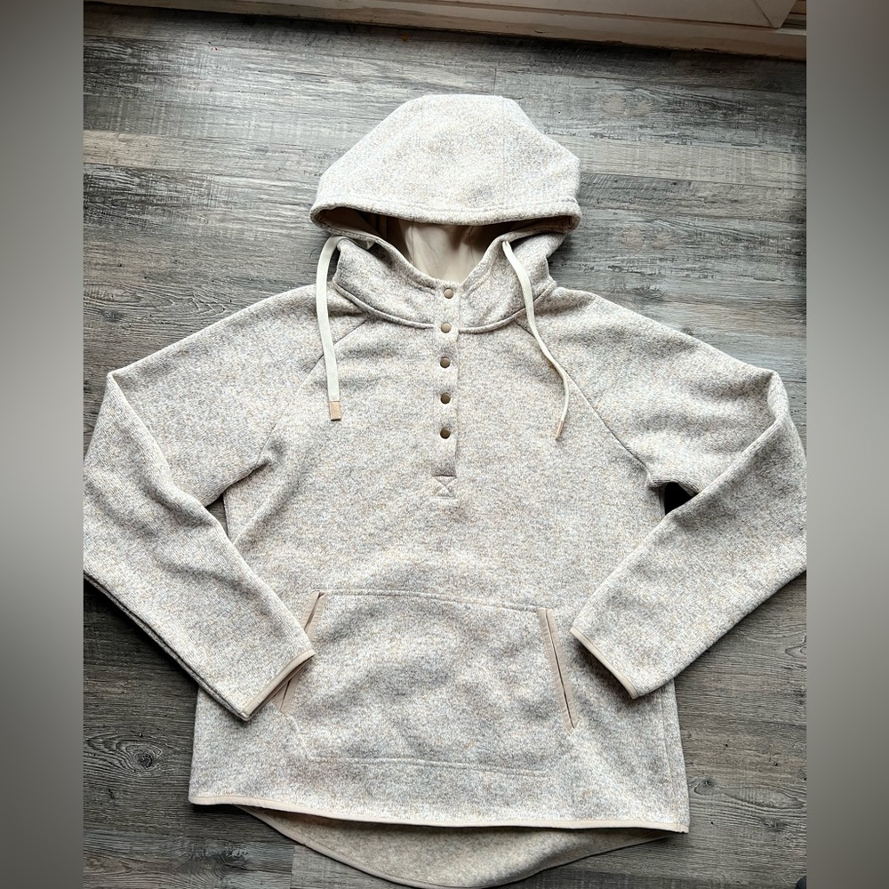 Thread & Supply Cream Hooded Sweater